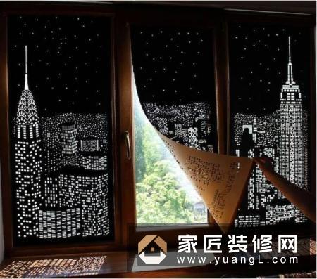这个构思巧妙的窗帘 能把城市夜景带到白天